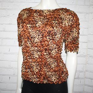 🐆🍿 Animal Print Popcorn Shirt · NWOT · One Size Fits All